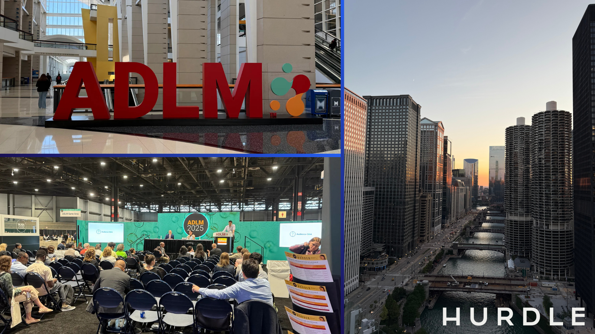 Banner image shows various scenes from the ADLM conference in chicago